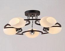 Люстра потолочная пятирожковая Мелодия Света Е27 Черная картинка 